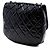 Chanel Black Medium Quilted Patent Bubble CC Flap Nero - vista 2