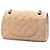 Chanel Beige Medium Classic Canvas mit Lammfellbesatz Double Flap - Ansicht 2