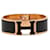 Bracelet Clic Clac H Hermès en émail noir large GM  - vue 1