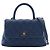 Borsa Chanel Blue Mini Quilted Caviar Coco Top Handle Blu navy