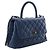 Borsa Chanel Blue Mini Quilted Caviar Coco Top Handle Blu navy - vista 2