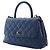 Borsa Chanel Blue Mini Quilted Caviar Coco Top Handle Blu navy - vista 3