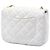 Chanel White Mini Square Classic Lambskin Enamel Coco Hearts Single Flap Bianco - vista 2