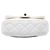 Chanel White Mini Square Classic Lambskin Enamel Coco Hearts Single Flap Bianco - vista 3
