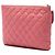 Chanel Kosmetiktasche Pink Medium Iridescent gestepptes Caviar - Ansicht 2