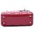 Lady Dior mini in vernice cannage rosso di Dior - vista 3