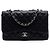 Chanel Black Jumbo Classic Caviar Single Flap Nero