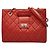 Borsa a tracolla Chanel 2.55 Coco Mark Matelassé Chain Rosso