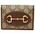 Portafoglio bi-fold Gucci GG Supreme Horsebit 1955 Marrone Beige
