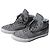 Prada Sneakers alte in pelle e nylon grigio Argento