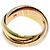 Anello Cartier Trinity in oro bianco oro giallo e oro rosa - vista 3