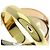 Anello Cartier Trinity in oro bianco oro giallo e oro rosa - vista 6