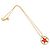 Collana Christian Dior Circle Star Logo D'oro Arancione - vista 2