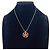 Collana Christian Dior Circle Star Logo D'oro Arancione - vista 6