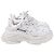 Baskets Balenciaga Triple S All Over Logo en polyuréthane blanc Écru