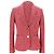 Blazer Armani Jeans de tweed de botonadura sencilla en algodón rojo Roja