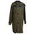 Berluti Button-Down Panelled Hooded Coat in Olive Wool Green Olive green