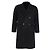 Theory Double-Breasted Coat in Black Wool