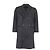 Theory Double-Breasted Coat in Grey Wool