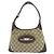 Borsa a Spalla Gucci GG Canvas Beige Marrone scuro