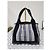 Borsa Balenciaga Cabas S in tela a righe - Blu Navy Nero Bianco - vista 3