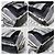 Borsa Balenciaga Cabas S in tela a righe - Blu Navy Nero Bianco - vista 7