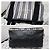 Borsa Balenciaga Cabas S in tela a righe - Blu Navy Nero Bianco - vista 8