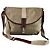 Lancel Borsa a Tracolla in Tela e Pelle Marrone Cachi