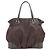 Borsa Tote in Nylon Marrone Scuro Gucci - vista 2