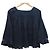 Autre Marque Camicetta 45R Indigo Aw Satin Cutwork Blu