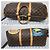Louis Vuitton Keepall Bandoulière 50 Monogram Patches Marrone Beige - vista 9
