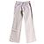 Autre Marque Pall Mall Export Constellation Gestreifte Leinen-Weitbeinhose Beige