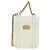 CHANEL Matelasse Chain Shoulder Bag Leather 2way White Gold CC Auth 179581SAM Bianco D'oro - vista 2
