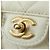CHANEL Matelasse Chain Shoulder Bag Leather 2way White Gold CC Auth 179581SAM Bianco D'oro - vista 21