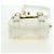 CHANEL Matelasse Chain Shoulder Bag Leather 2way White Gold CC Auth 179581SAM Bianco D'oro - vista 5