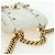 CHANEL Matelasse Chain Shoulder Bag Leather 2way White Gold CC Auth 179581SAM Bianco D'oro - vista 6