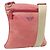 Bolsa de Ombro PRADA Nylon Rosa Prata Auth 179353