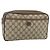 Clutch GUCCI GG Supreme in PVC Beige Marrone Oro 89 01 044 Auth am11575 D'oro