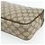Clutch GUCCI GG Supreme in PVC Beige Marrone Oro 89 01 044 Auth am11575 D'oro - vista 10