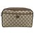 Clutch GUCCI GG Supreme in PVC Beige Marrone Oro 89 01 044 Auth am11575 D'oro - vista 2