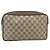 Clutch GUCCI GG Supreme in PVC Beige Marrone Oro 89 01 044 Auth am11575 D'oro - vista 3
