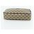 Clutch GUCCI GG Supreme in PVC Beige Marrone Oro 89 01 044 Auth am11575 D'oro - vista 7