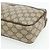 Clutch GUCCI GG Supreme in PVC Beige Marrone Oro 89 01 044 Auth am11575 D'oro - vista 8