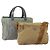 Borsa a Spalla PRADA Nylon 2 Set Beige Gray Auth bs34887 Marrone