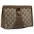 Clutch GUCCI GG Supreme Web Sherry Line in PVC Beige 89 01 032 Auth 177611