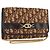 Borsa a Spalla con Catena Christian Dior Trotter Canvas Marrone Oro Auth 179423 D'oro