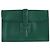 Hermès Clutch Jige in pelle verde