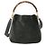 Borsa a Spalla GUCCI Bamboo Suede 2way Nero Oro 001 1705 1638 Auth 177216 D'oro - vista 2
