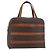 Céline Borsa CELINE Macadam Canvas PVC Pelle Marrone Oro Autentica 178762 D'oro