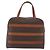 Céline Borsa CELINE Macadam Canvas PVC Pelle Marrone Oro Autentica 178762 D'oro - vista 2